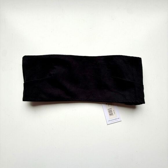 NWT WeWoreWhat black strapless bandeau top Size M - Picture 2 of 6